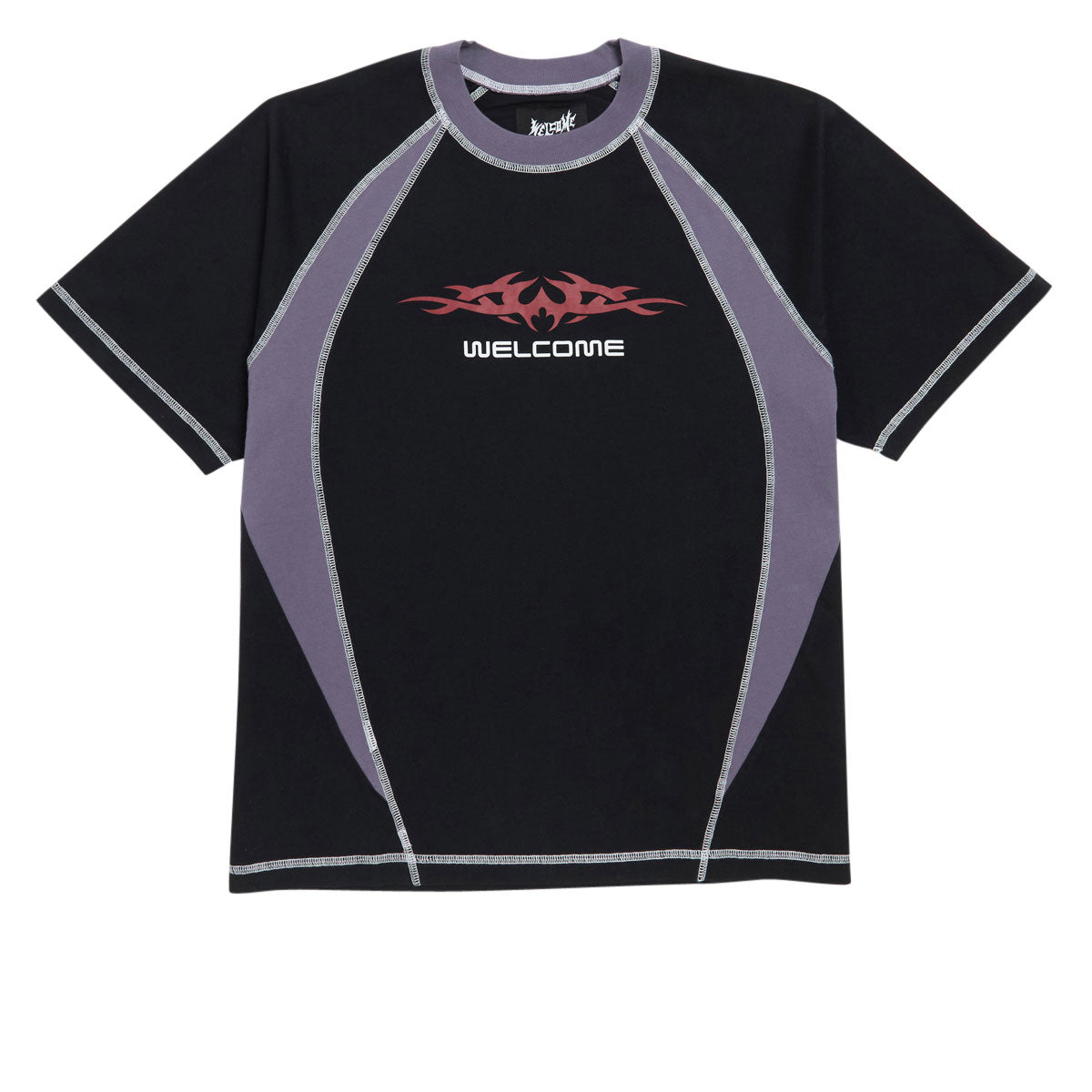 Welcome Rash Paneled T-Shirt - Black image 1
