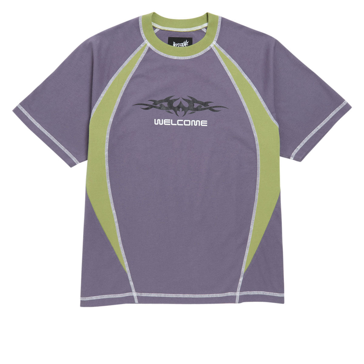 Welcome Rash Paneled T-Shirt - Grape image 1