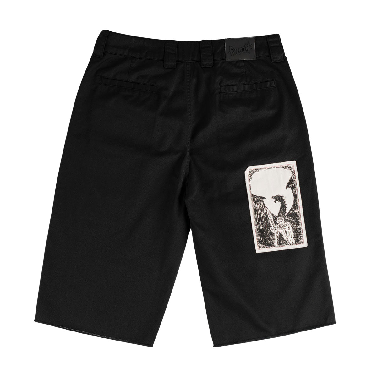Welcome Shinner Cut-Off Twill Shorts - Black image 2