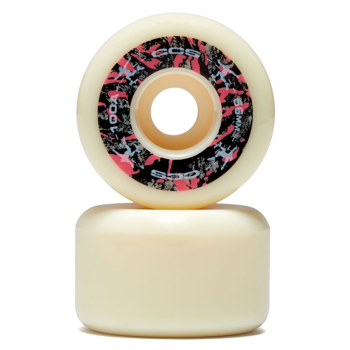 CCS Wide 100a Skateboard Wheels - White - 56mm image 2