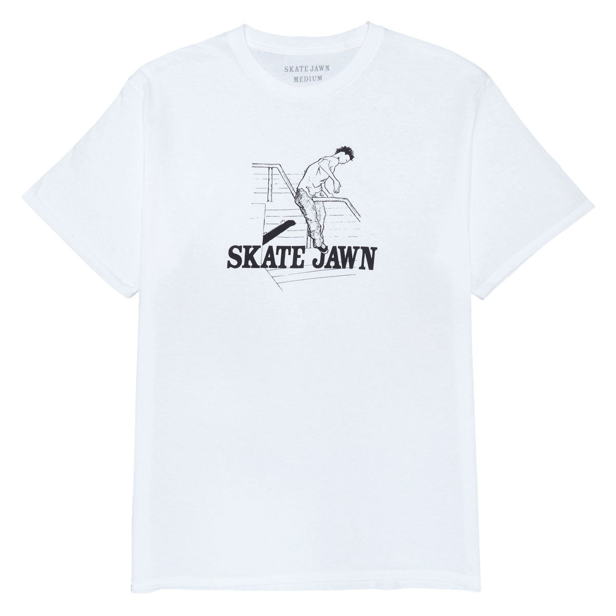 Skate Jawn Handrail T-Shirt - White image 1