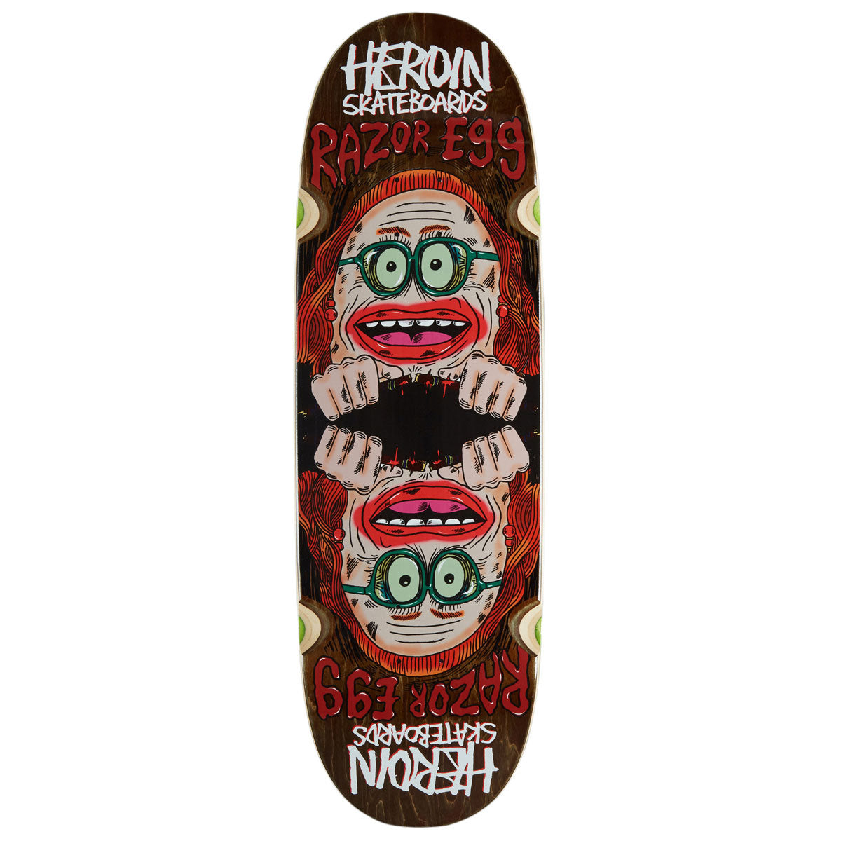 Heroin Auntie Razoregg Skateboard Deck - 9.75