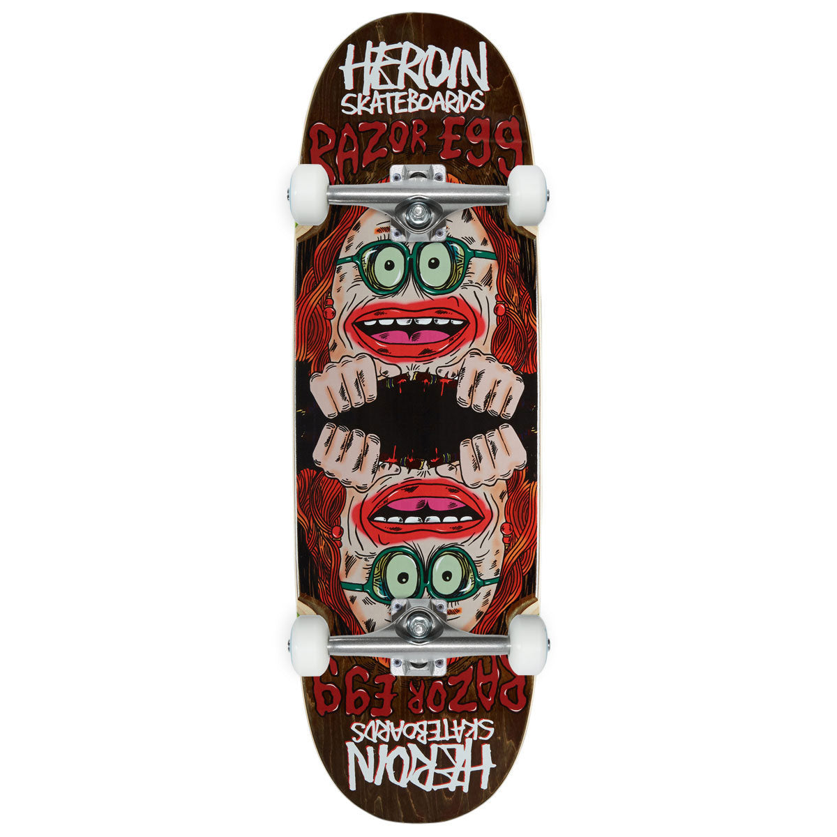 Heroin Auntie Razoregg Skateboard Complete - 9.75