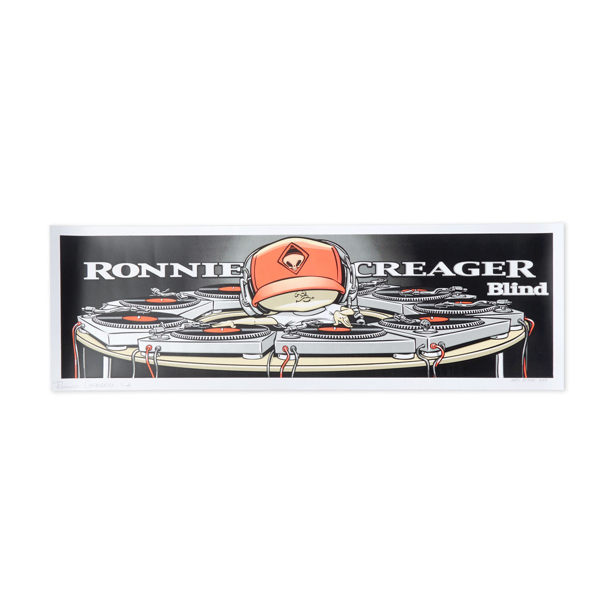 Pragmatic Prints x Blind Ronnie Creager Mixmaster Print - Red/Silver image 1