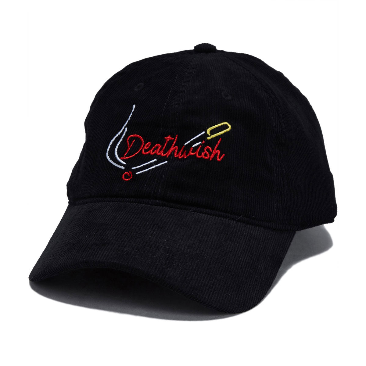 Deathwish Neon Lights Corduroy 6 Panel Hat - Black image 1