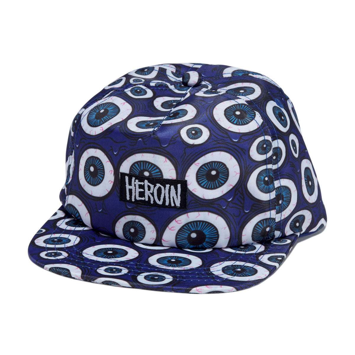 Heroin Eyes Snapback Hat - Blue image 1
