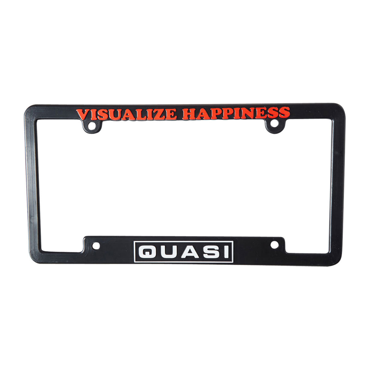 Quasi Happiness License Plate Cover - Black image 1