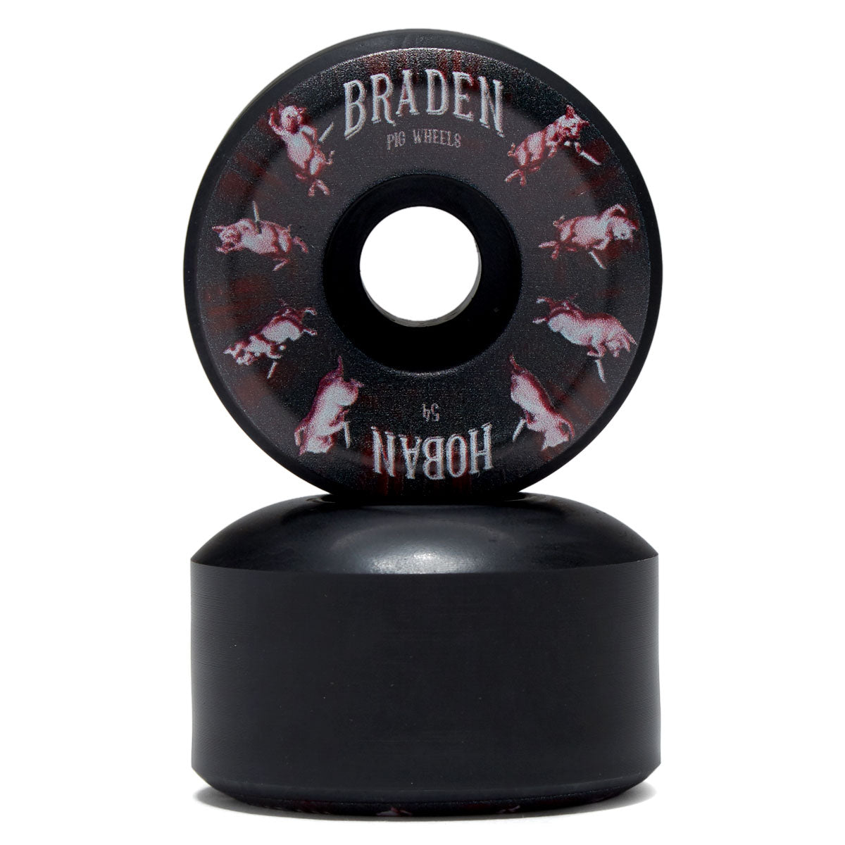 Pig Hoban Pigs Combo Shape 99a Skateboard Wheels - Black - 54mm image 2