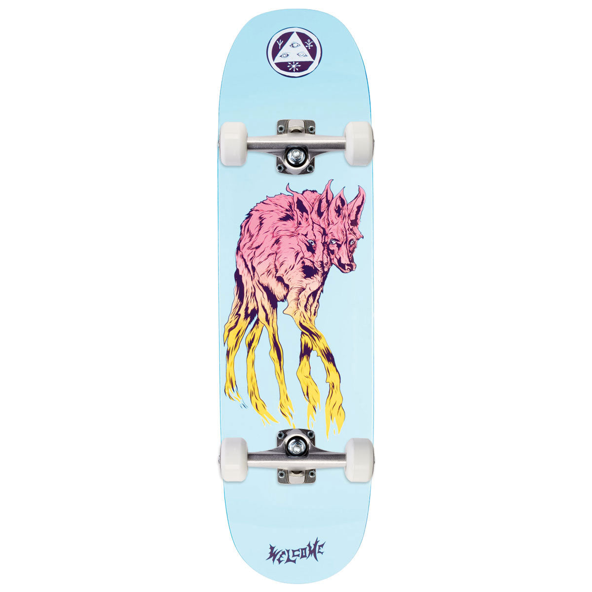 Welcome Maned Woof On Moontrimmer 2.0 Skateboard Complete - Power Blue - 8.60