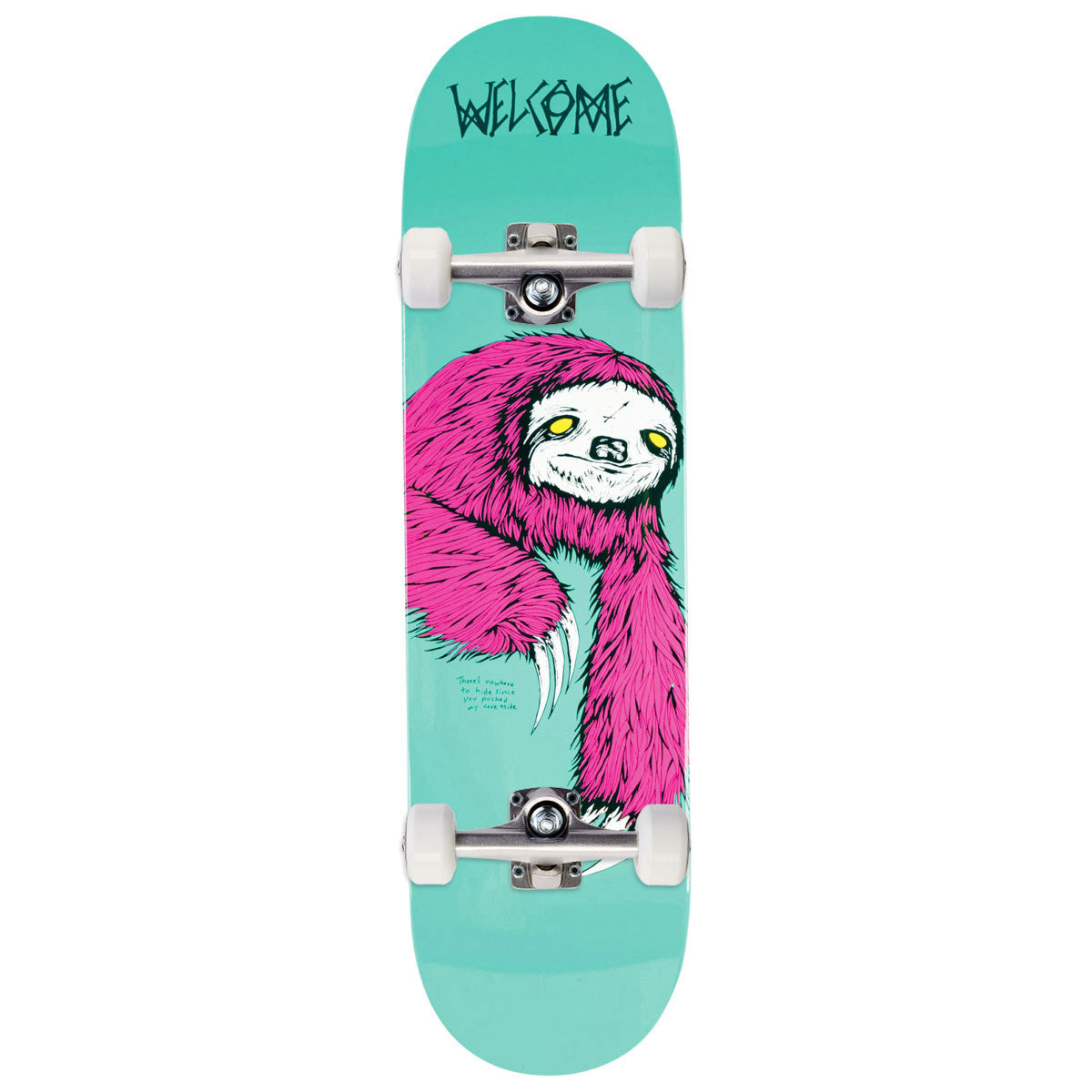 Welcome Sloth Skateboard Complete - Teal Dip - 8.50