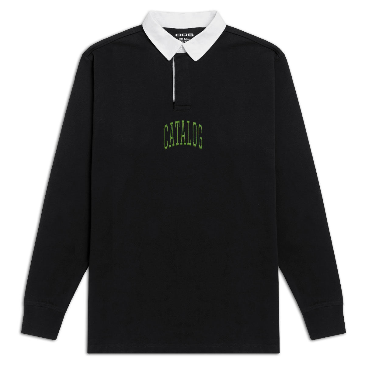 CCS Catalog Embroidered Rugby Shirt - Black image 1