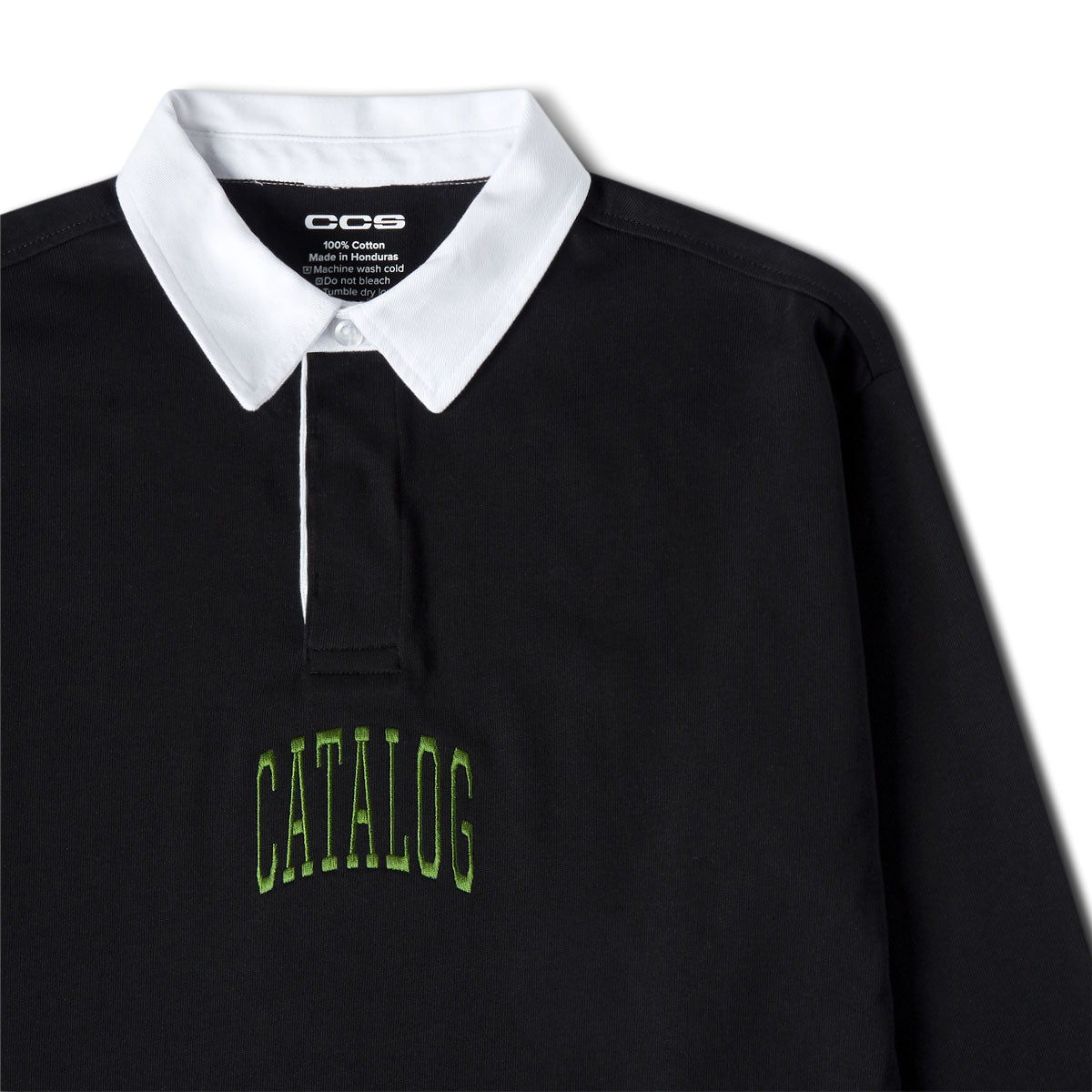 CCS Catalog Embroidered Rugby Shirt - Black image 3