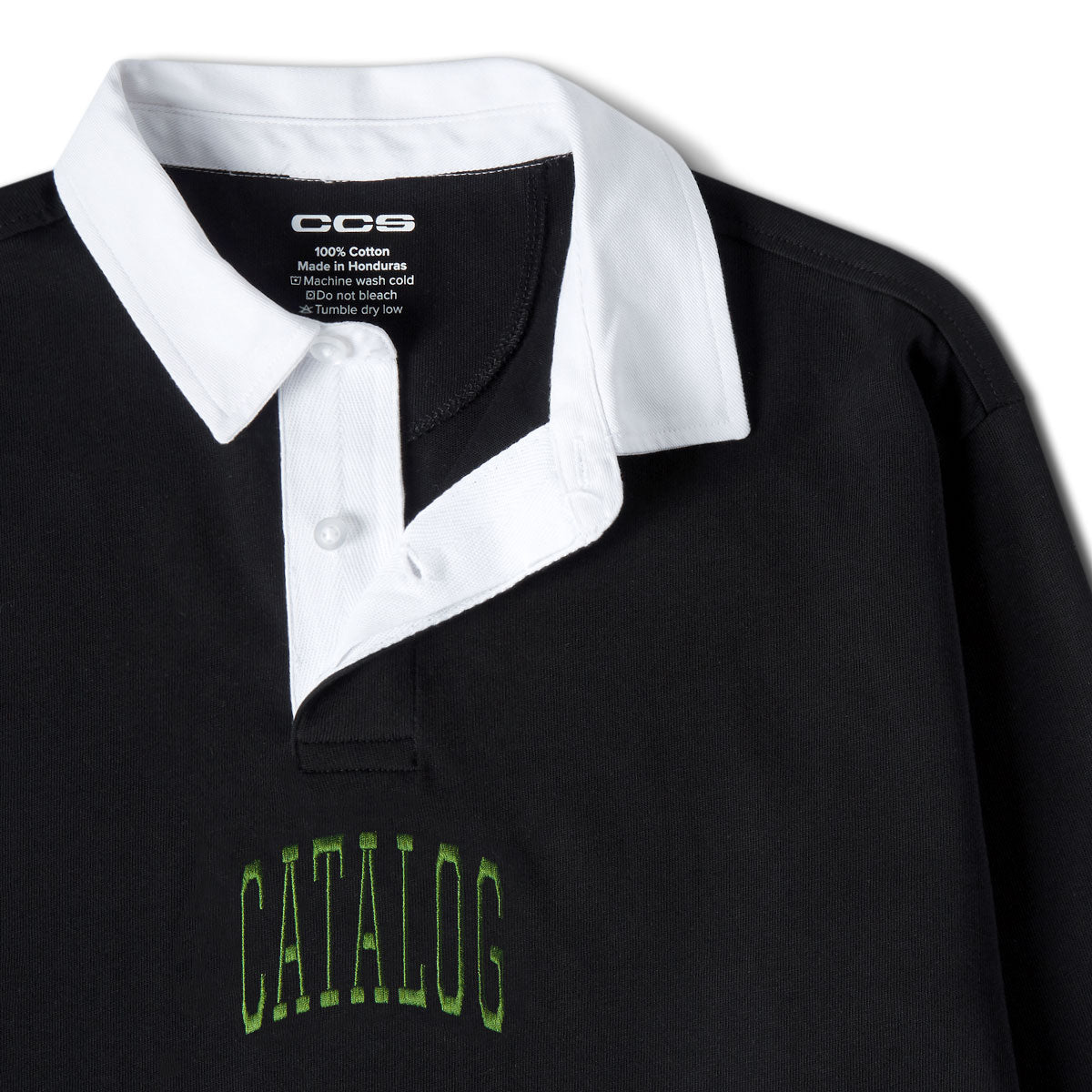 CCS Catalog Embroidered Rugby Shirt - Black image 4