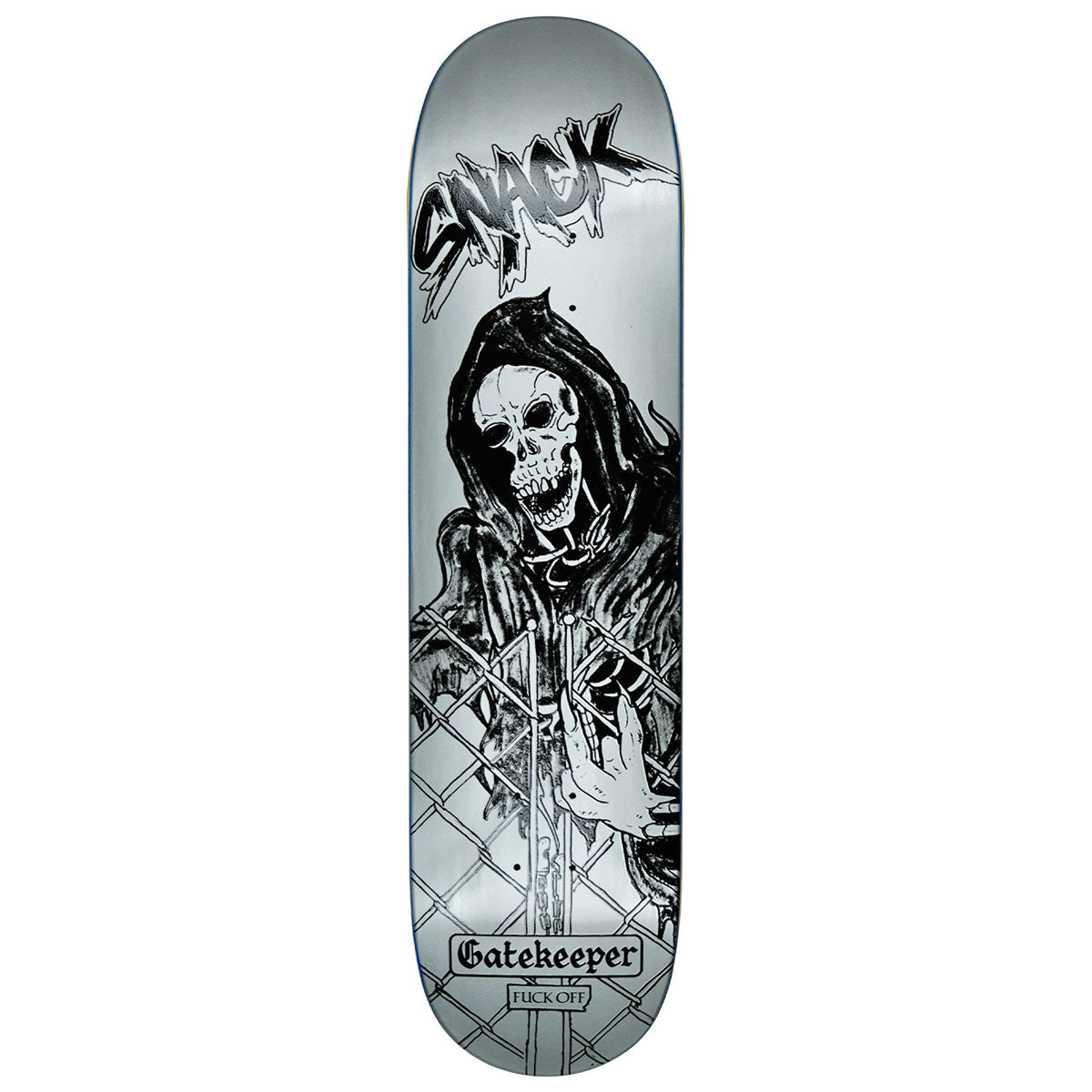 Snack Gatekeeper Skateboard Deck - Silver - 8.10