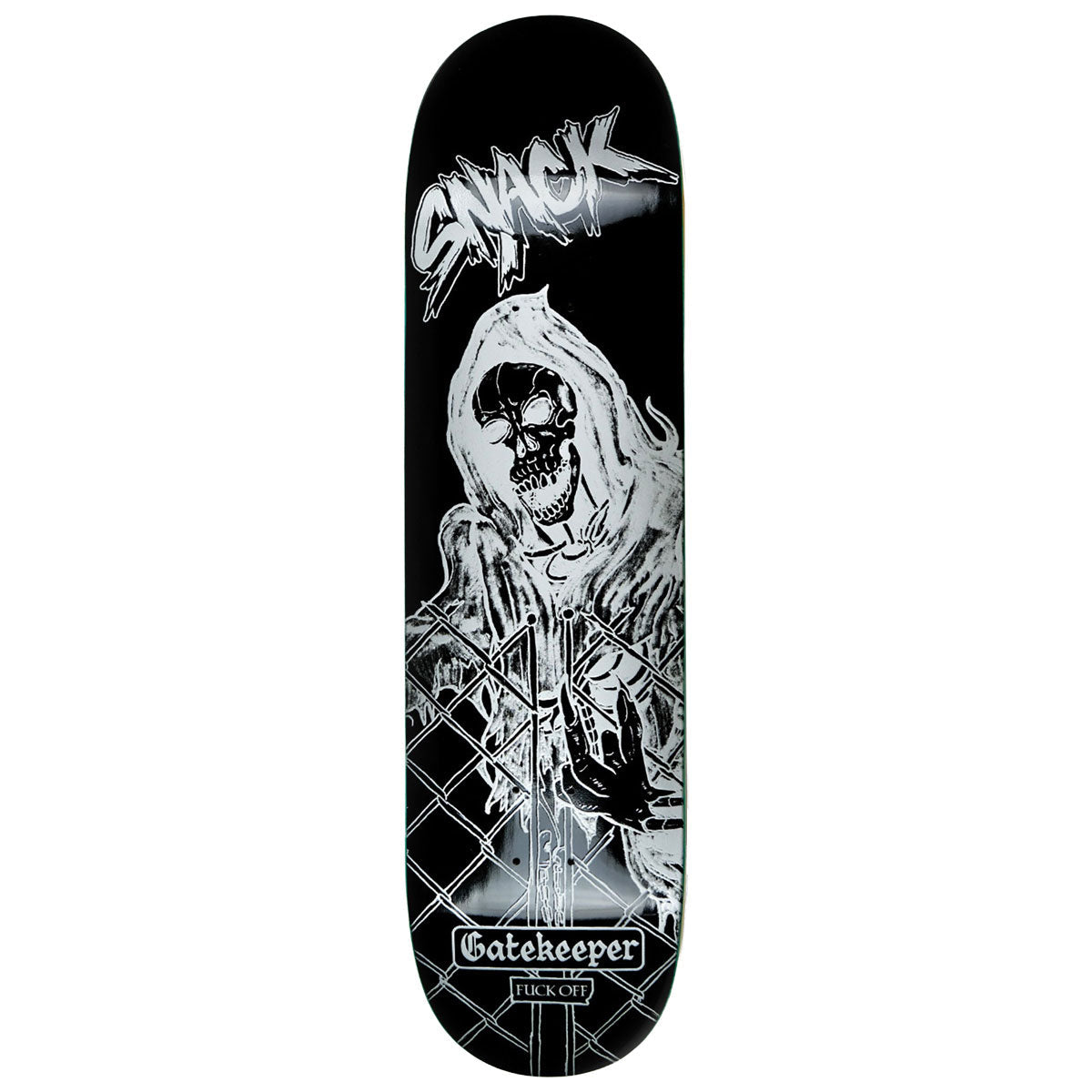 Snack Gatekeeper Skateboard Deck - Black - 8.38
