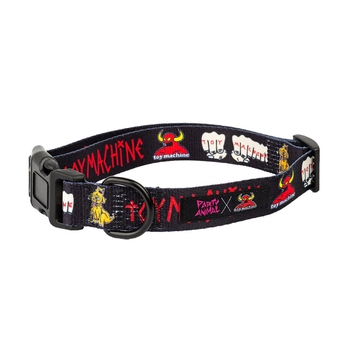 Party Animal x Toy Machine Dog Collar - Black image 1
