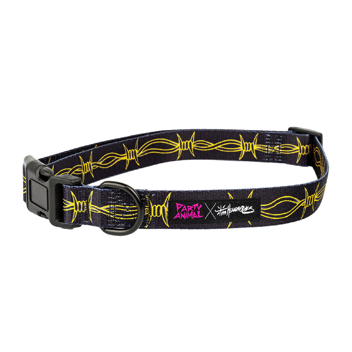 Party Animal x Tim Hendricks Barbwire Dog Collar - Black image 1
