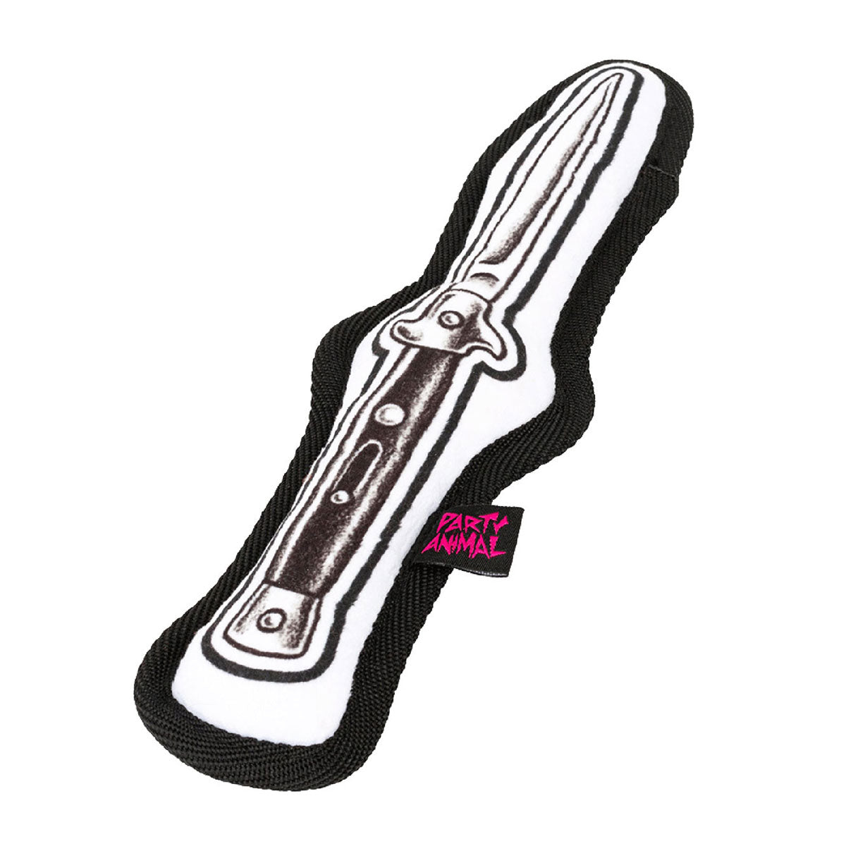 Party Animal x Tim Hendricks Switchblade Dog Chew Toy - White/Black image 2