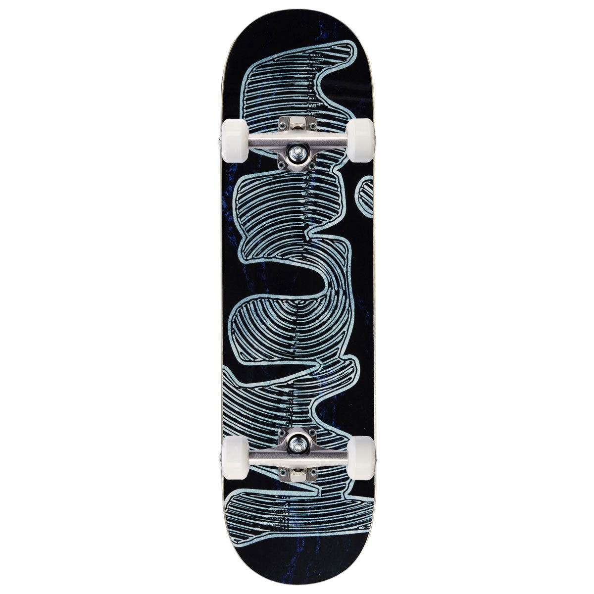 Vinyl Spiral Skateboard Complete - Blue Marble - 8.25