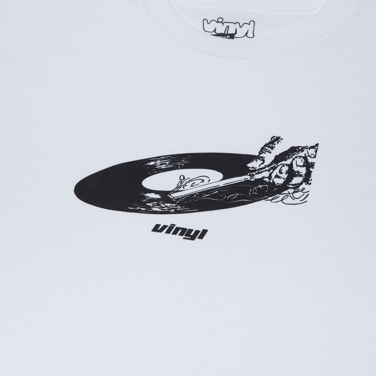 Vinyl Record T-Shirt - White image 2