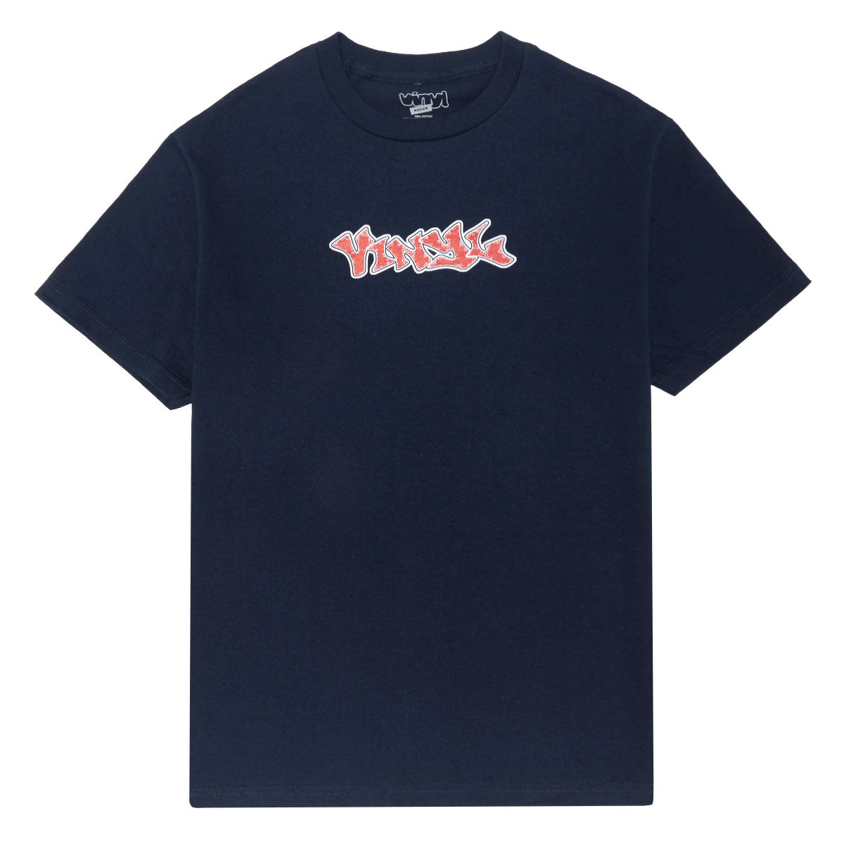 Vinyl Graffiti Logo T-Shirt - Navy image 1