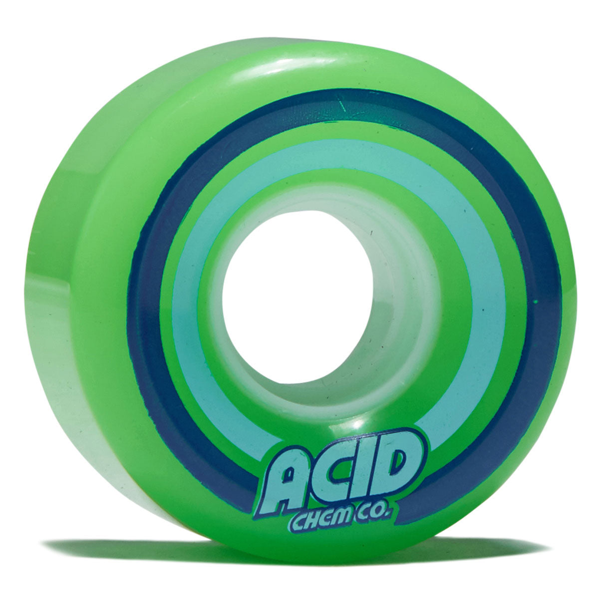 Acid Pods 86a Conical Skateboard Wheels - Green/Blue - 55mm image 1