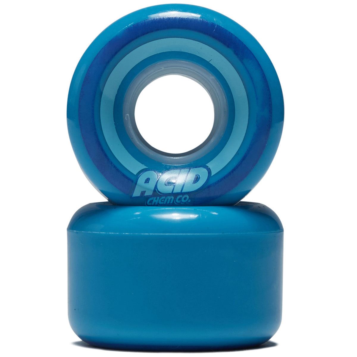 Acid Pods 86a Conical Skateboard Wheels - Blue/Blue - 53mm image 2