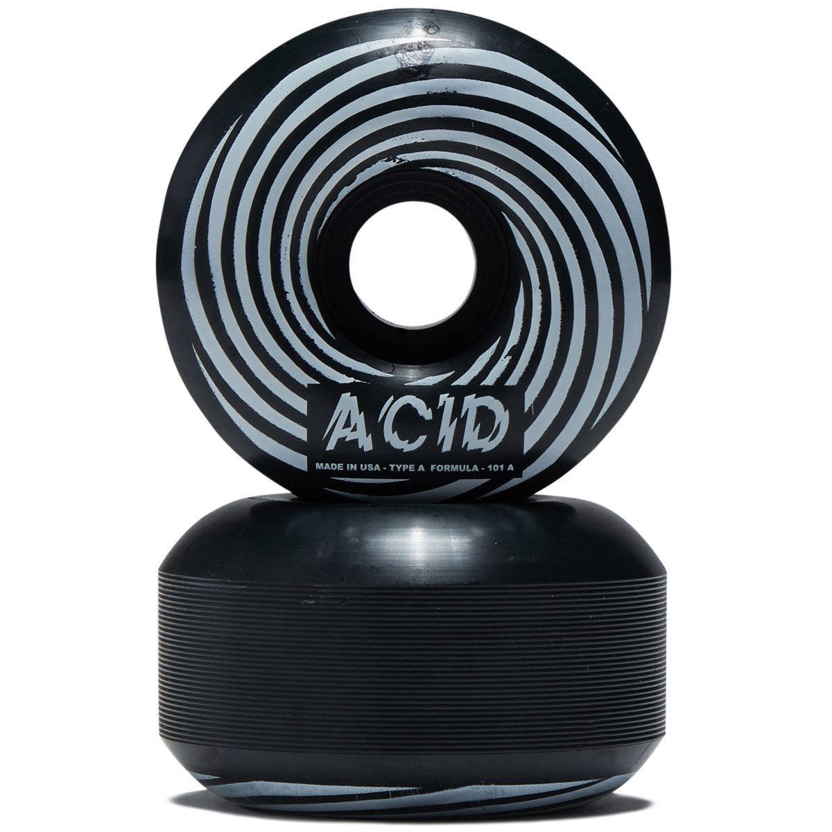 Acid Swirl Type A 101a Skateboard Wheels - Black - 57mm image 2