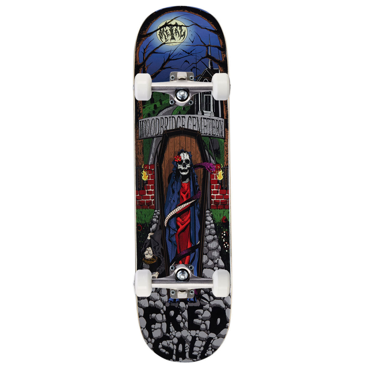 Metal Fred Gall Lulu Lorch Skateboard Complete - 8.25