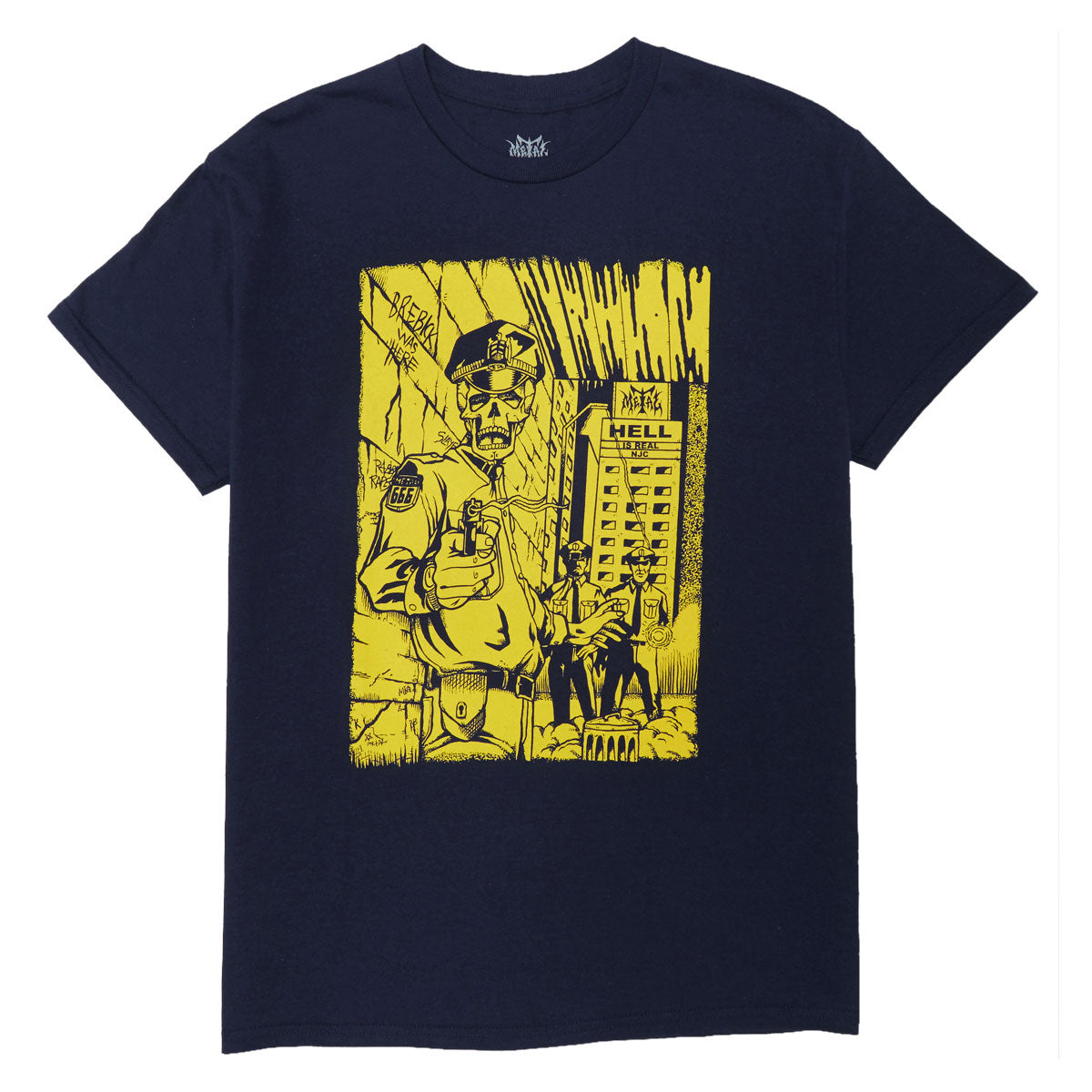Metal Cop T-Shirt - Navy image 1