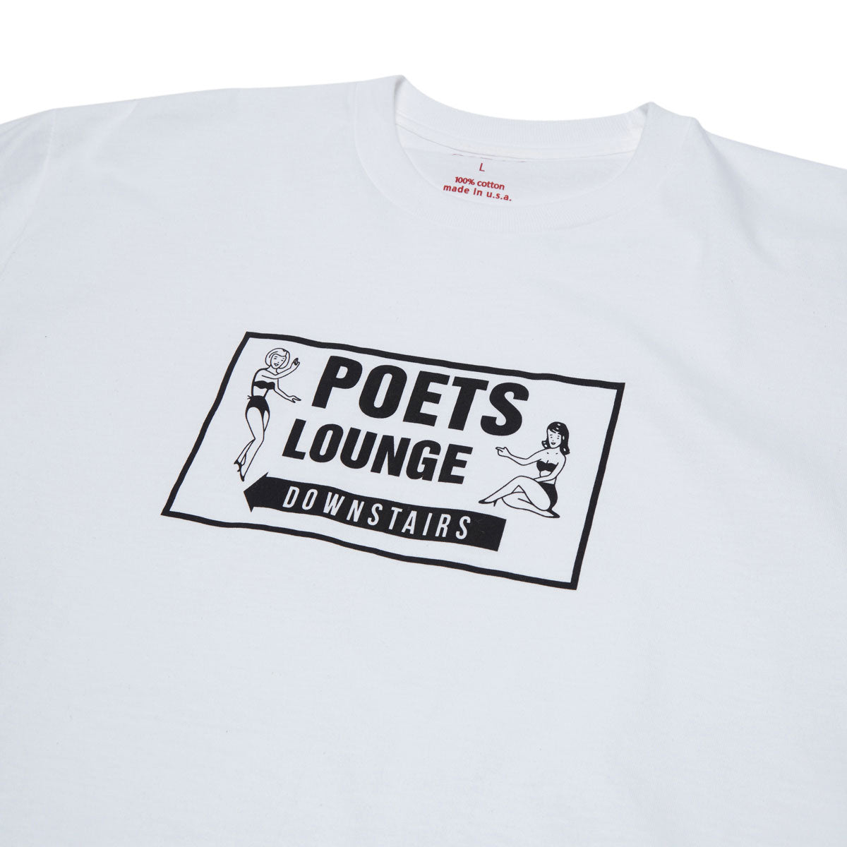 Poets Lounge Screened T-Shirt - White image 2