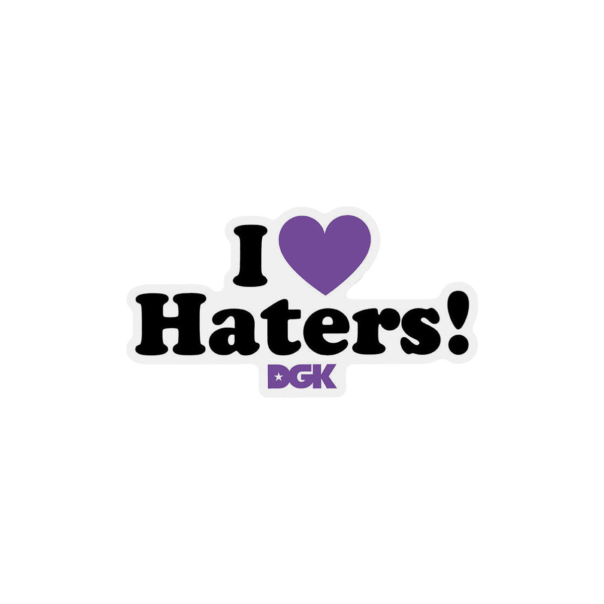 DGK Haters Sticker - Black image 1