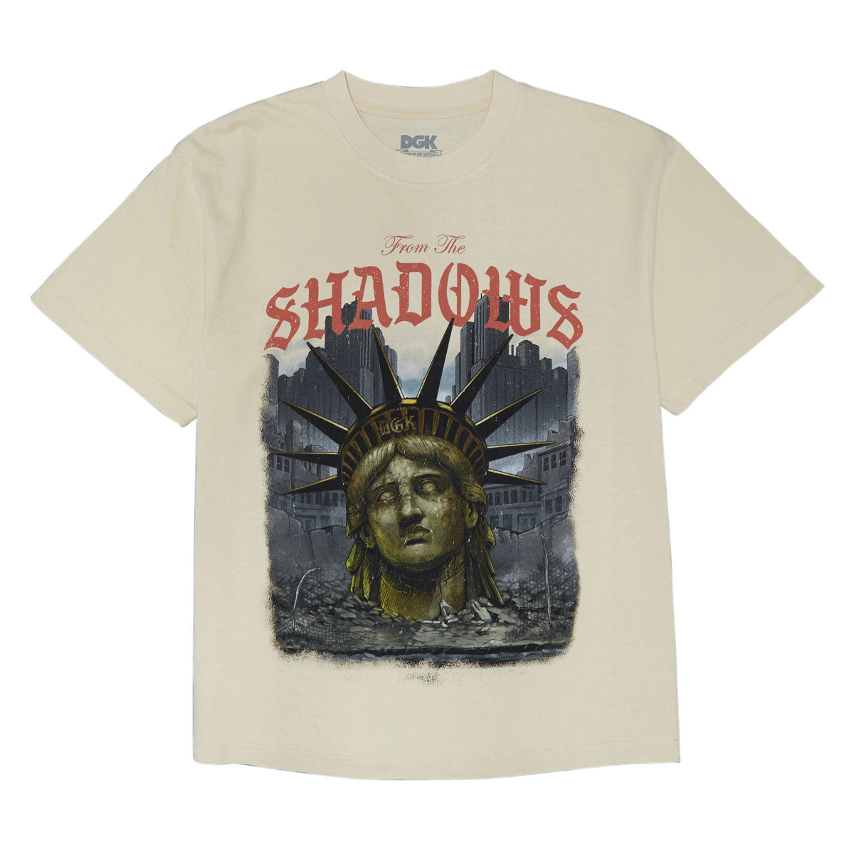 DGK Shadows Boxy Fit T-Shirt - Cream image 1