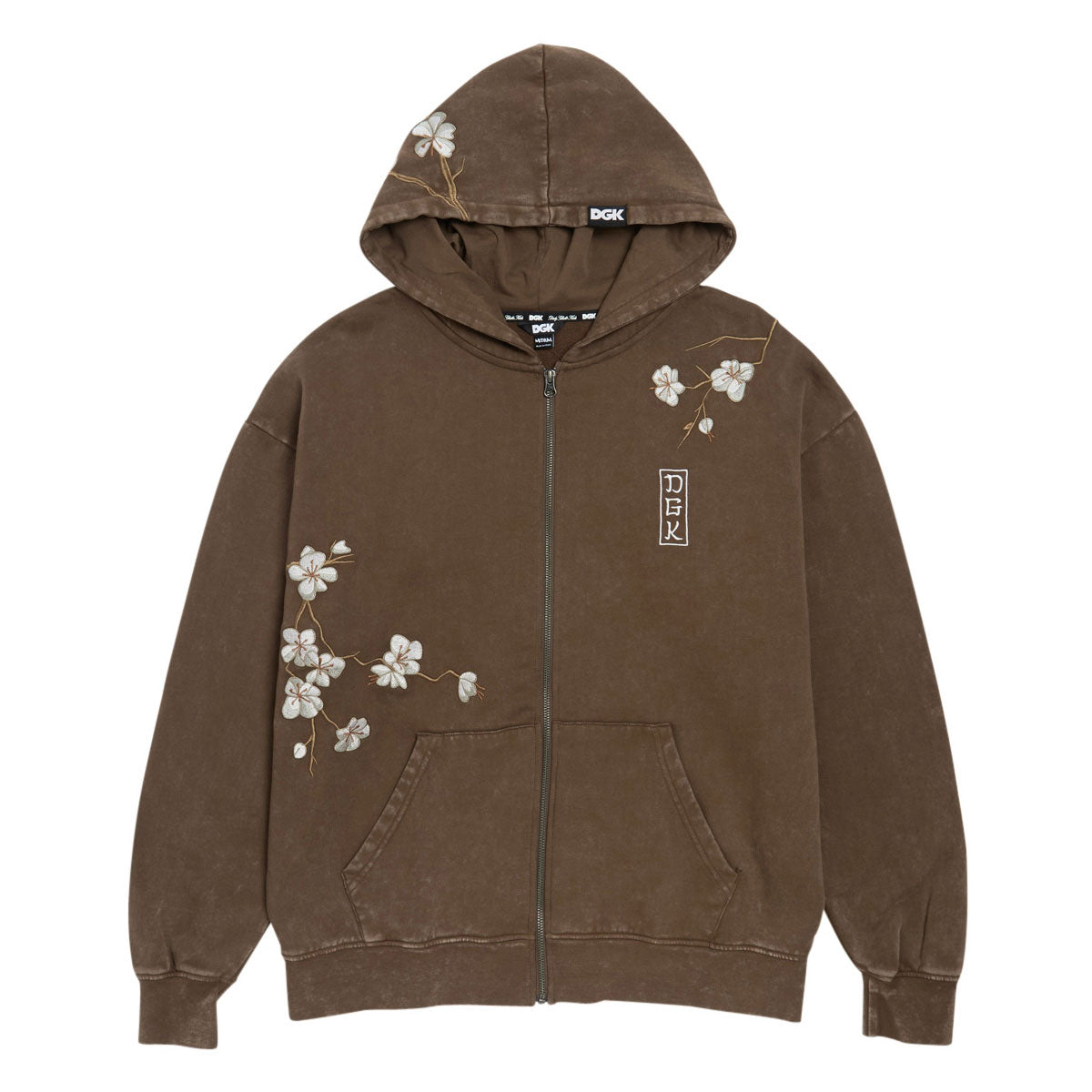 DGK Zion Zip Up Hoodie - Brown image 1