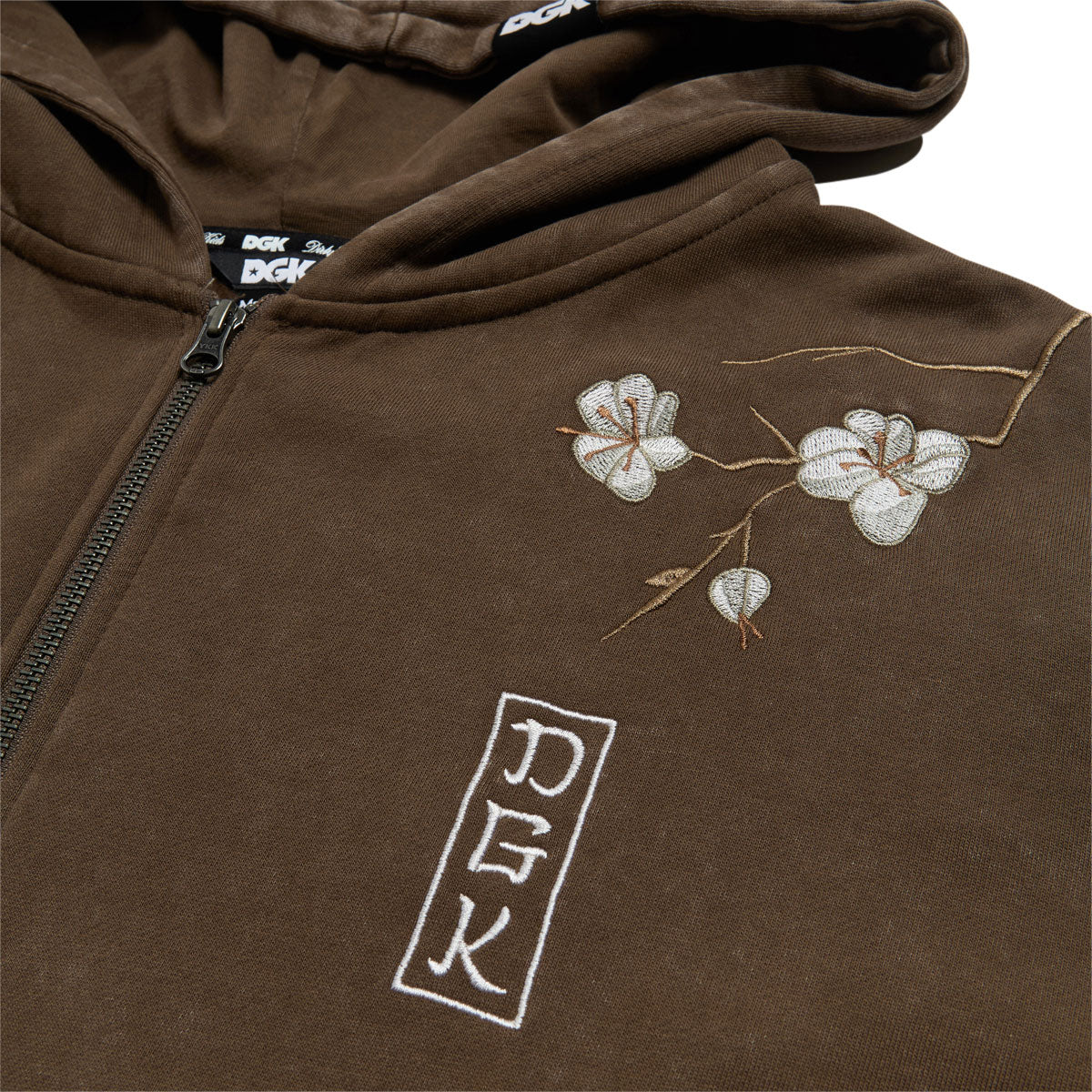 DGK Zion Zip Up Hoodie - Brown image 3