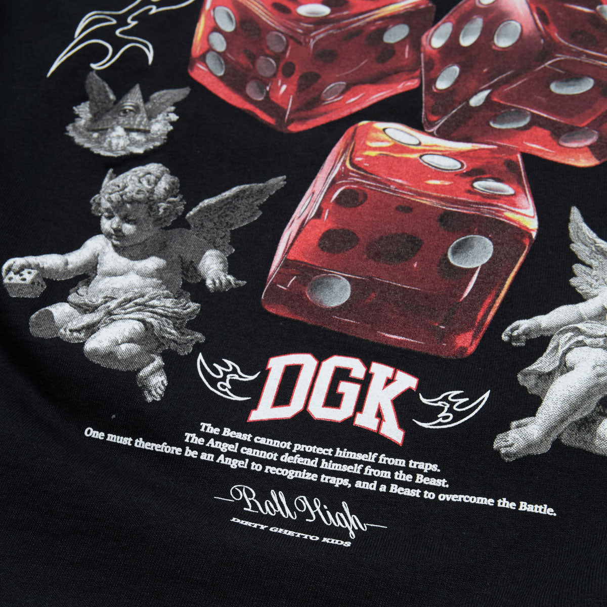 DGK No Traps Long Sleeve T-Shirt - Black image 3