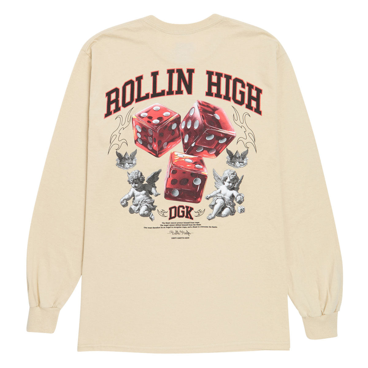 DGK No Traps Long Sleeve T-Shirt - Sand image 2