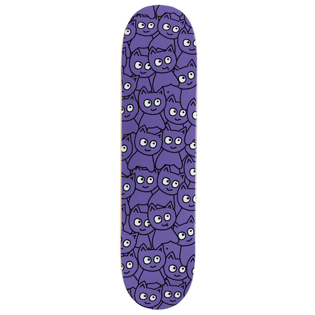 Meow Sticker Pile Skateboard Deck - Purple - 7.00