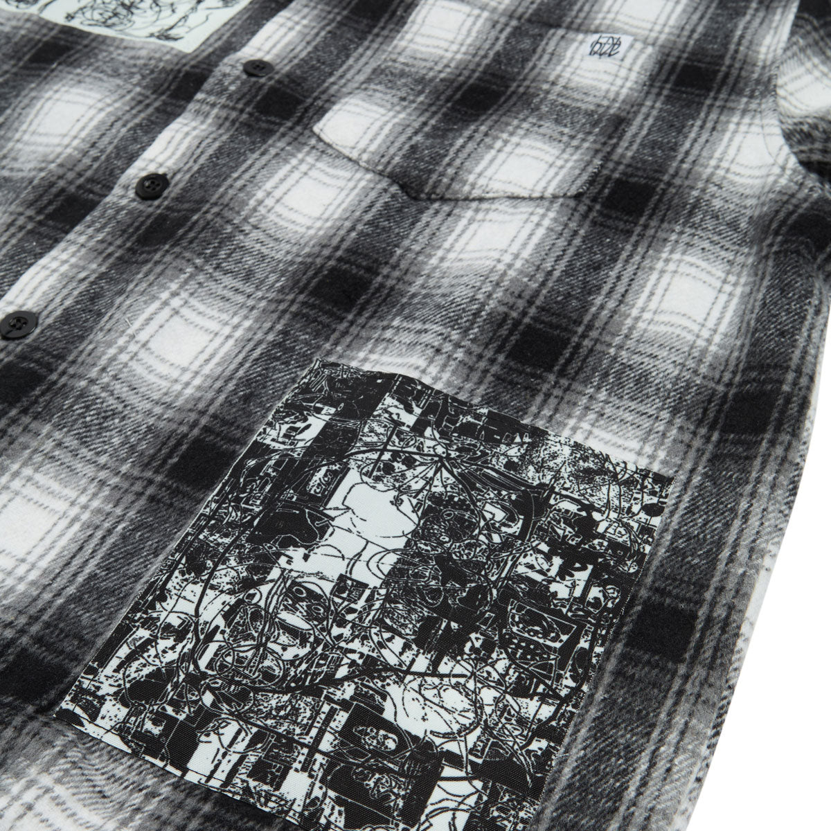 Hoddle Book Long Sleeve Flannel Shirt - Grey Plaid image 4