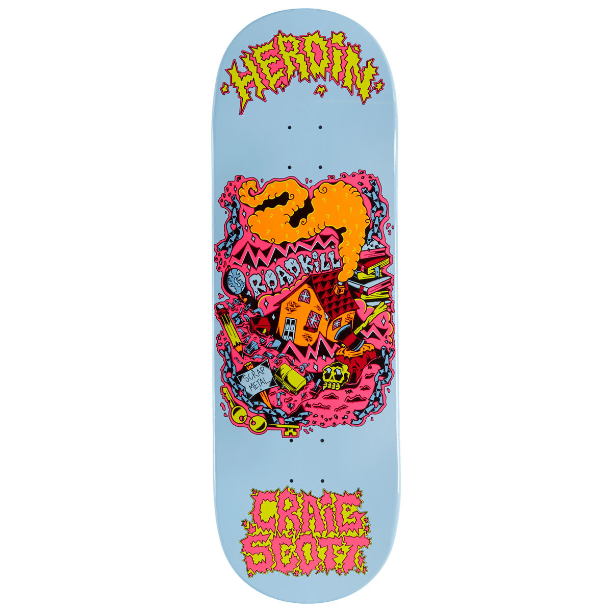 Heroin Craig Questions Scrap Metal Skateboard Deck - 10.00