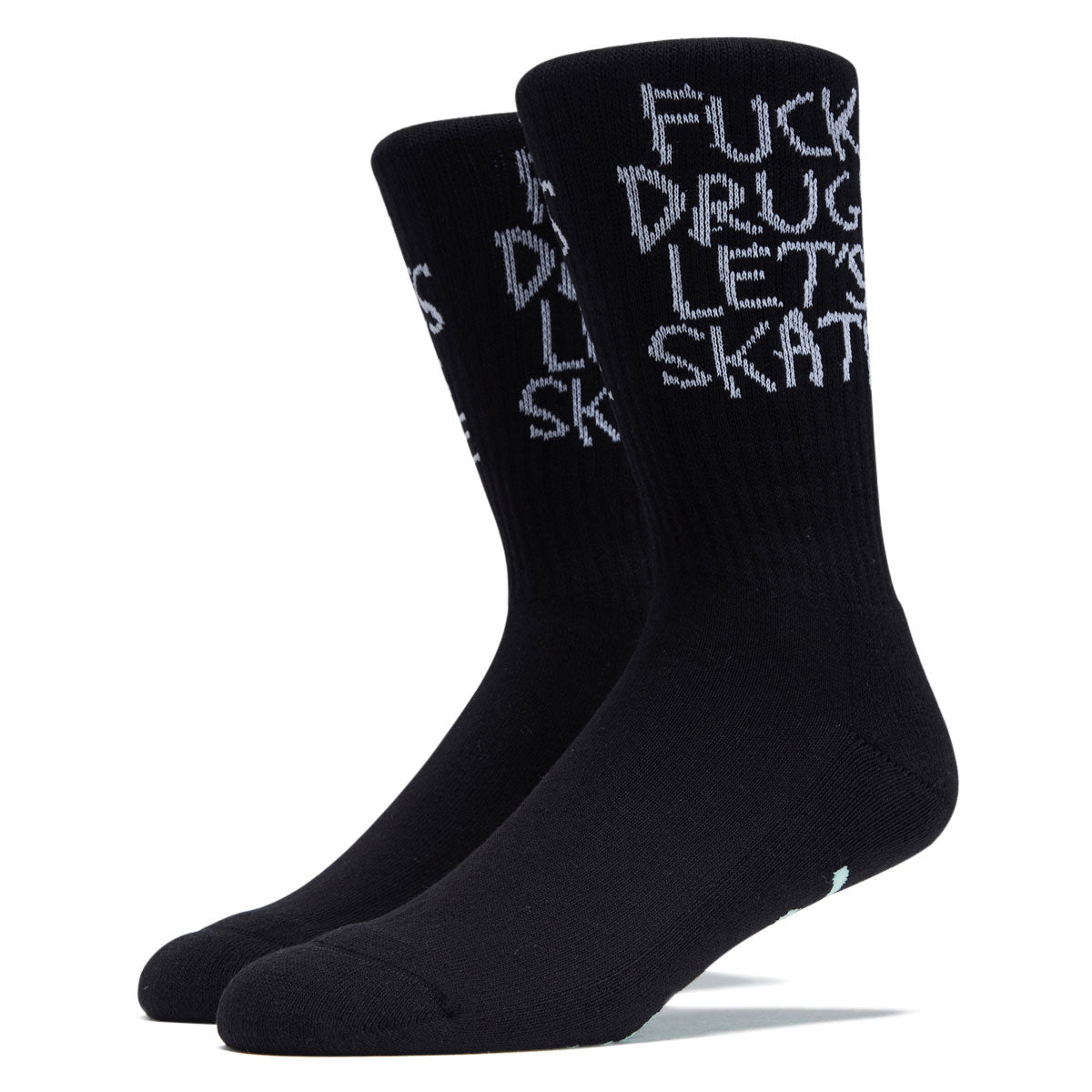 Heroin Fuck Drugs Socks - Black image 1