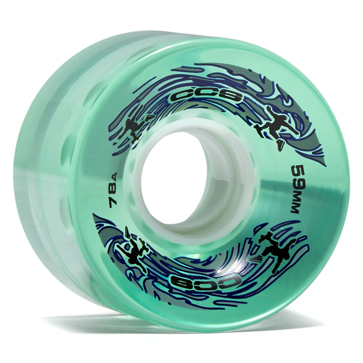CCS Retro Cruiser 78a Skateboard Wheels - Surf Blue - 59mm image 1