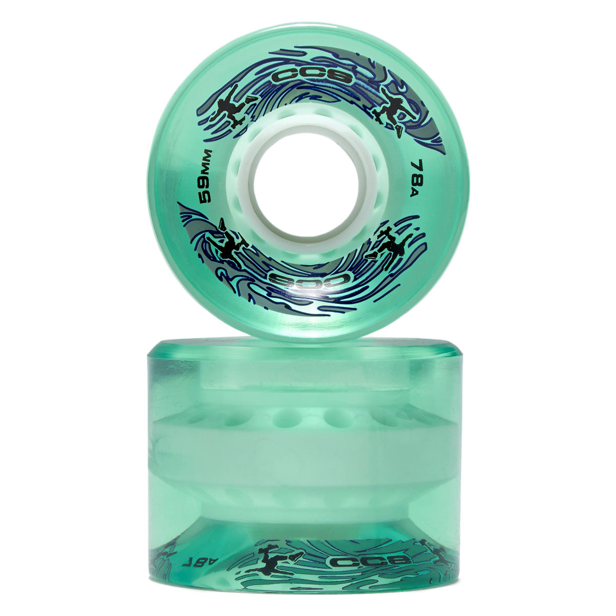 CCS Retro Cruiser 78a Skateboard Wheels - Surf Blue - 59mm image 2