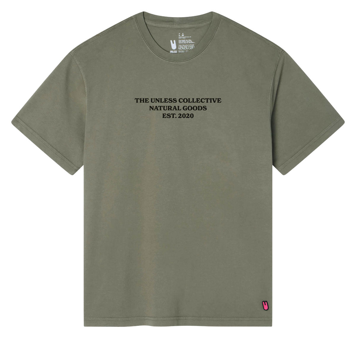 Unless Natural Goods T-Shirt - Olive Washed image 1