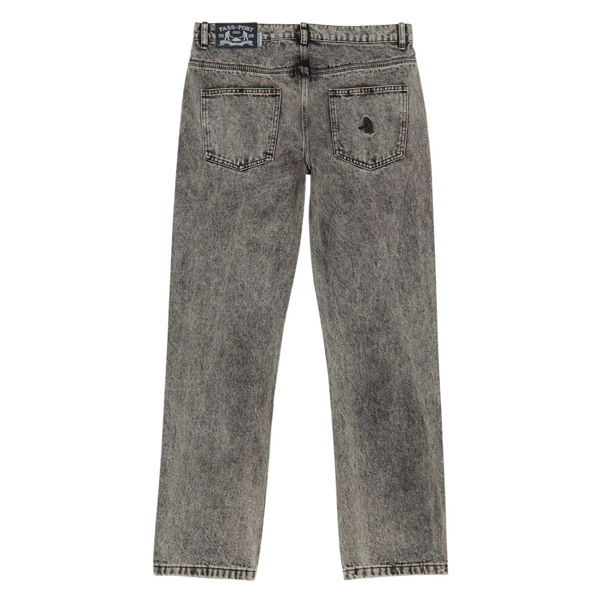 Passport Calligraphy Workers Club Straight Leg Jeans - Acid Grey image 2
