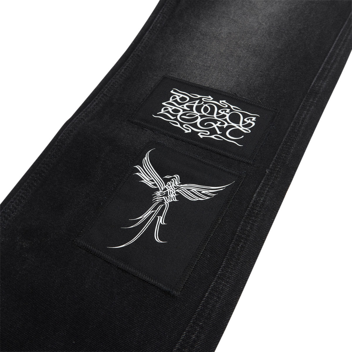 Passport Calligraphy Workers Club Straight Leg Jeans - Faded Wash Black image 3