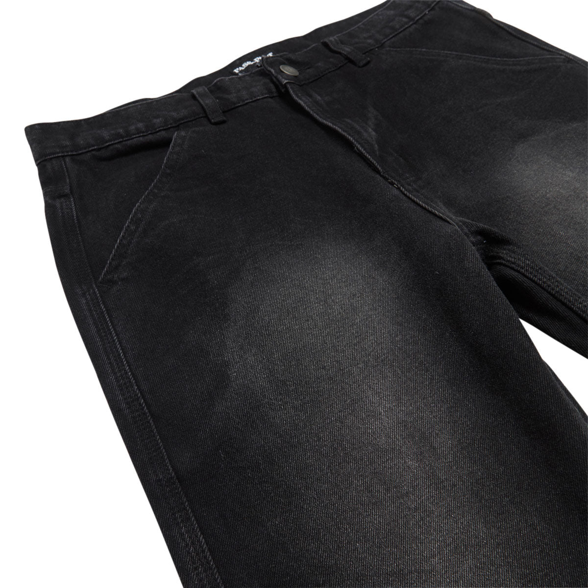 Passport Calligraphy Workers Club Straight Leg Jeans - Faded Wash Black image 4