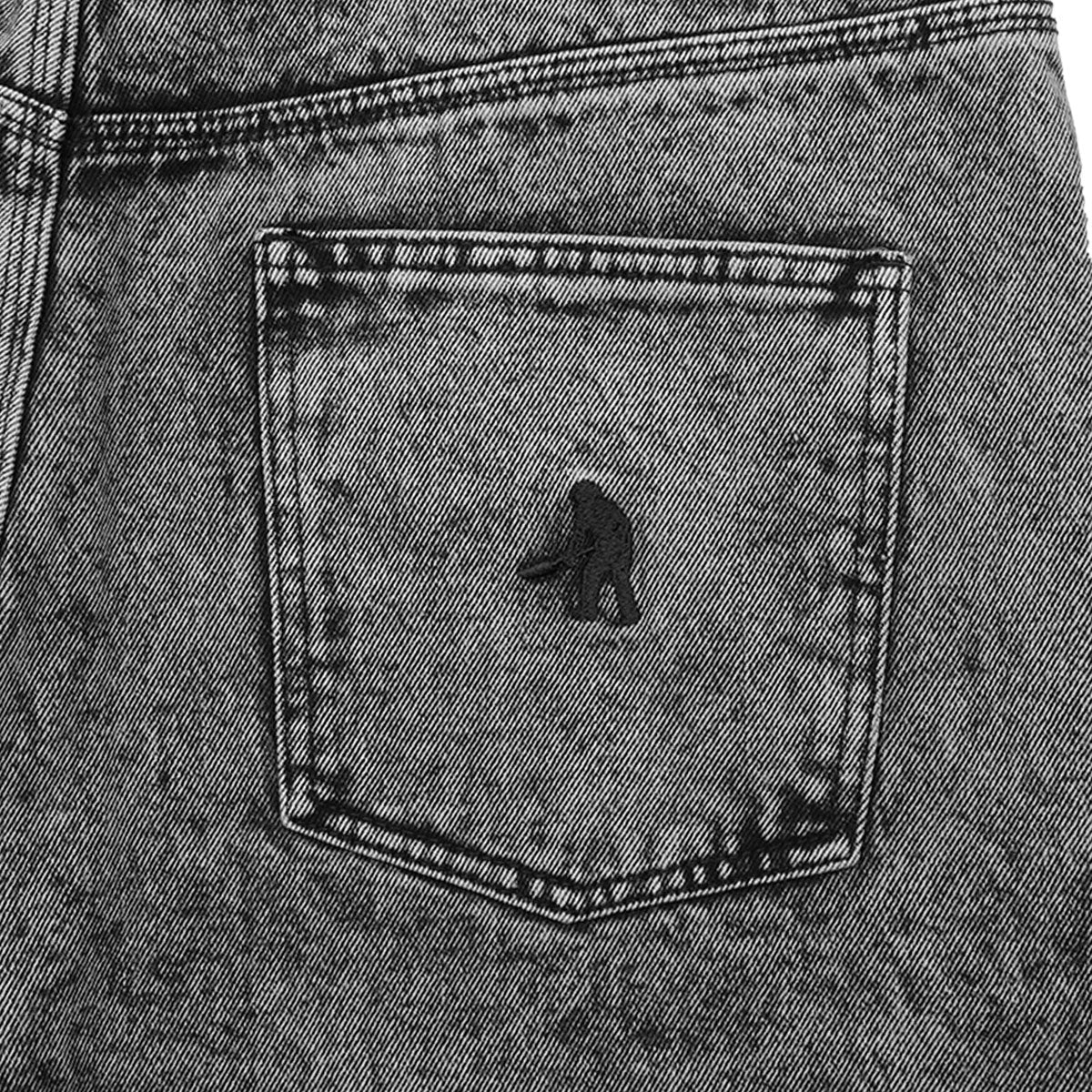 Passport Workers Club 3/4 Jean Shorts - Acid Grey image 5