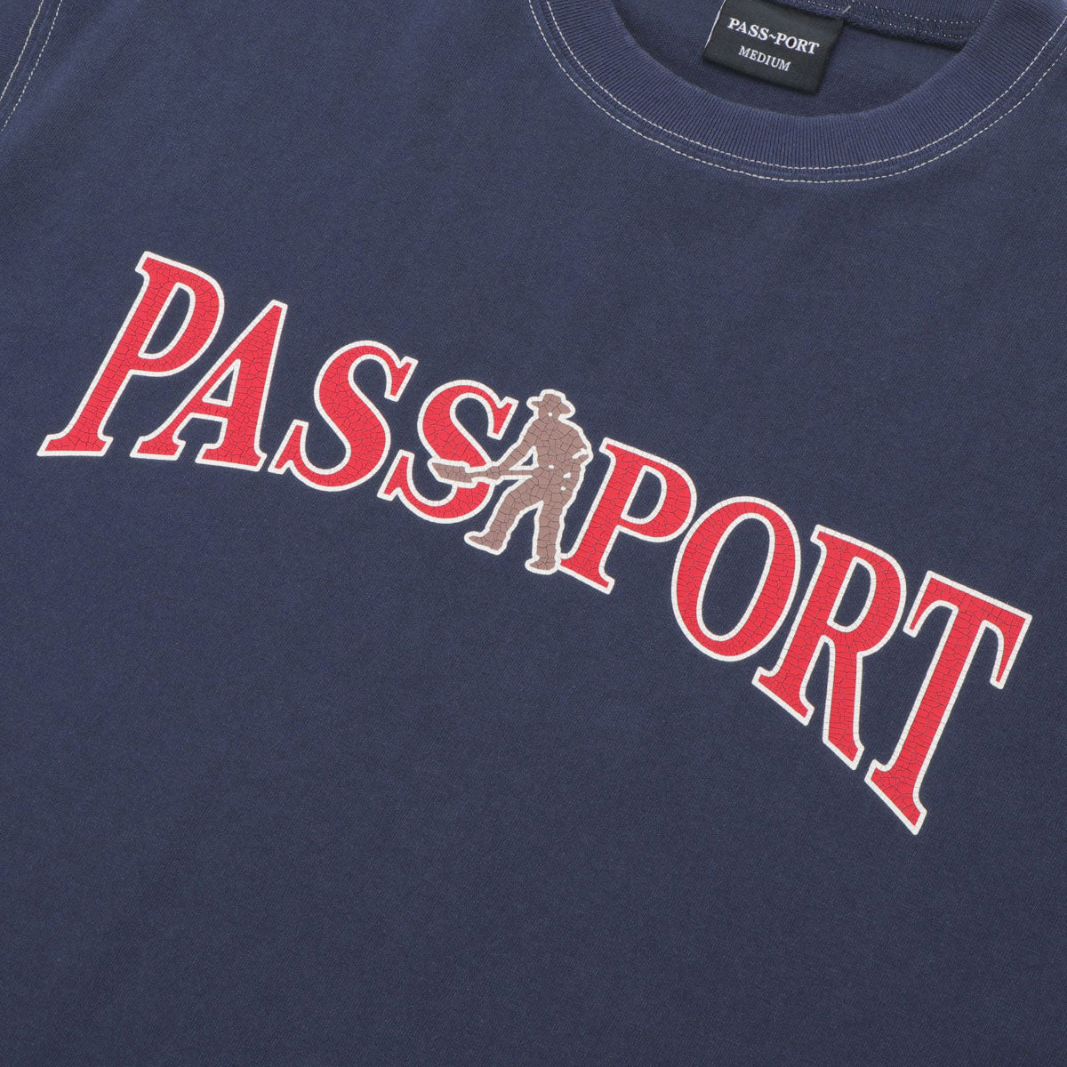 Passport Official Contrast T-Shirt - Washed Navy image 2
