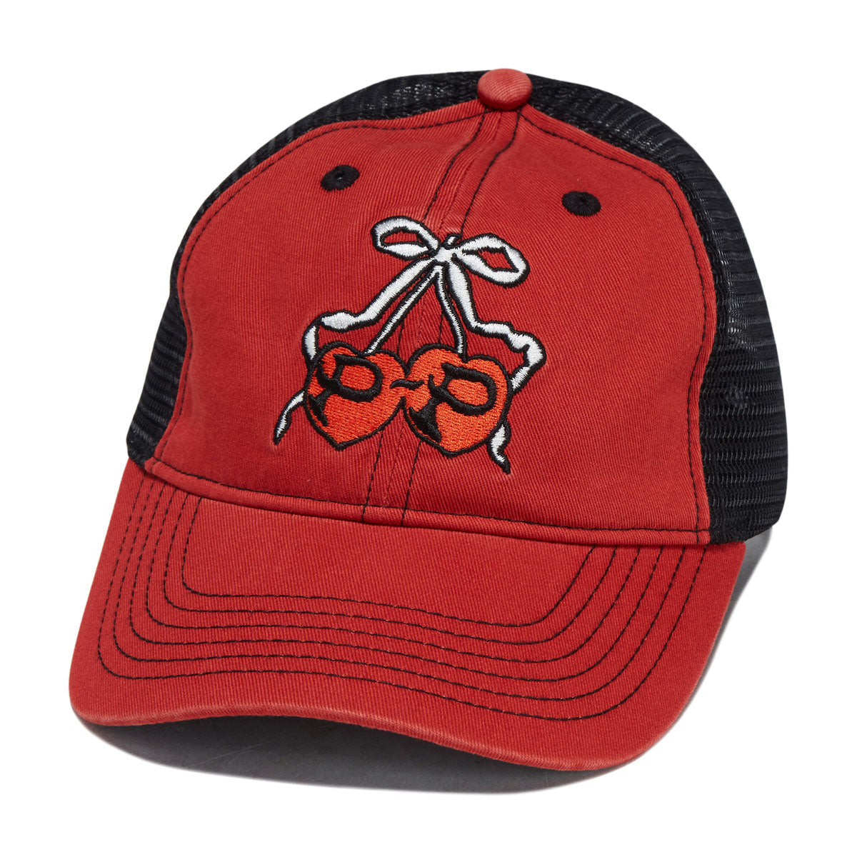 Passport Cherries Leagues Trucker Hat - Washed Red image 1
